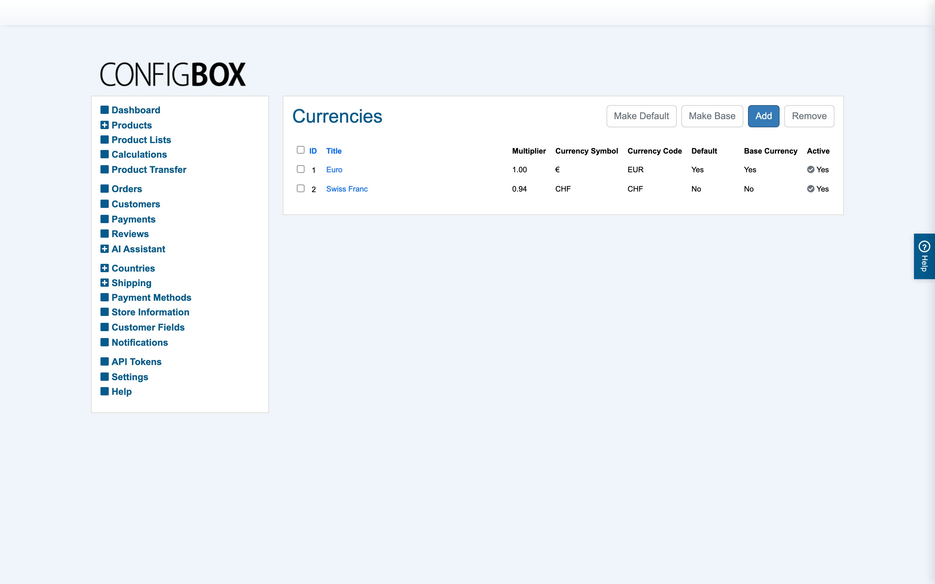 Currencies