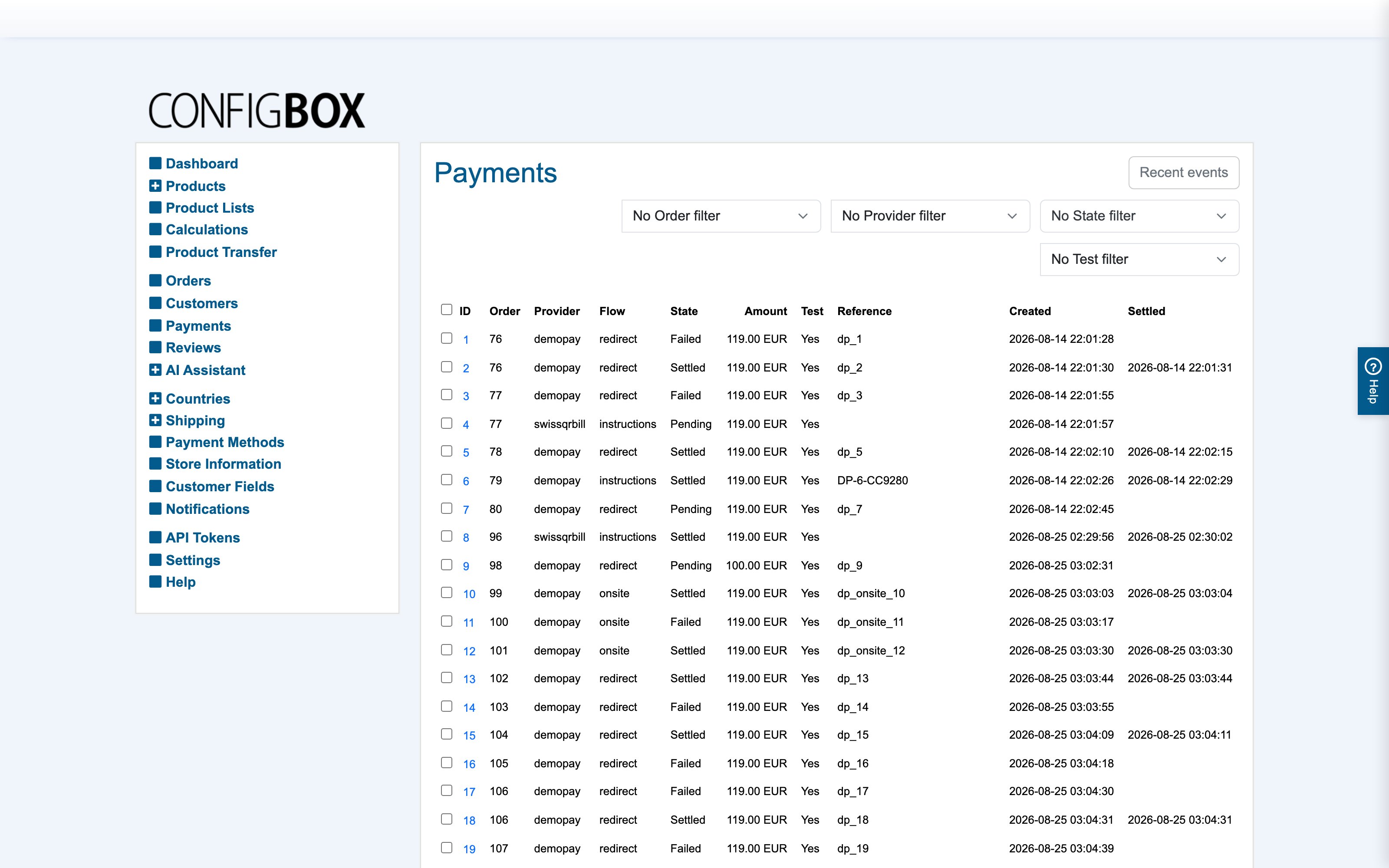The payments ledger