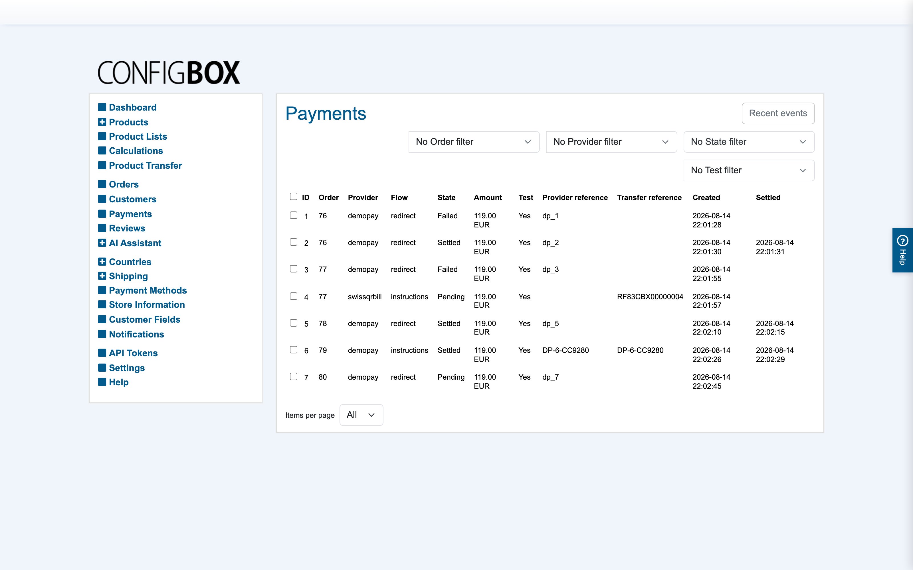 The payments ledger