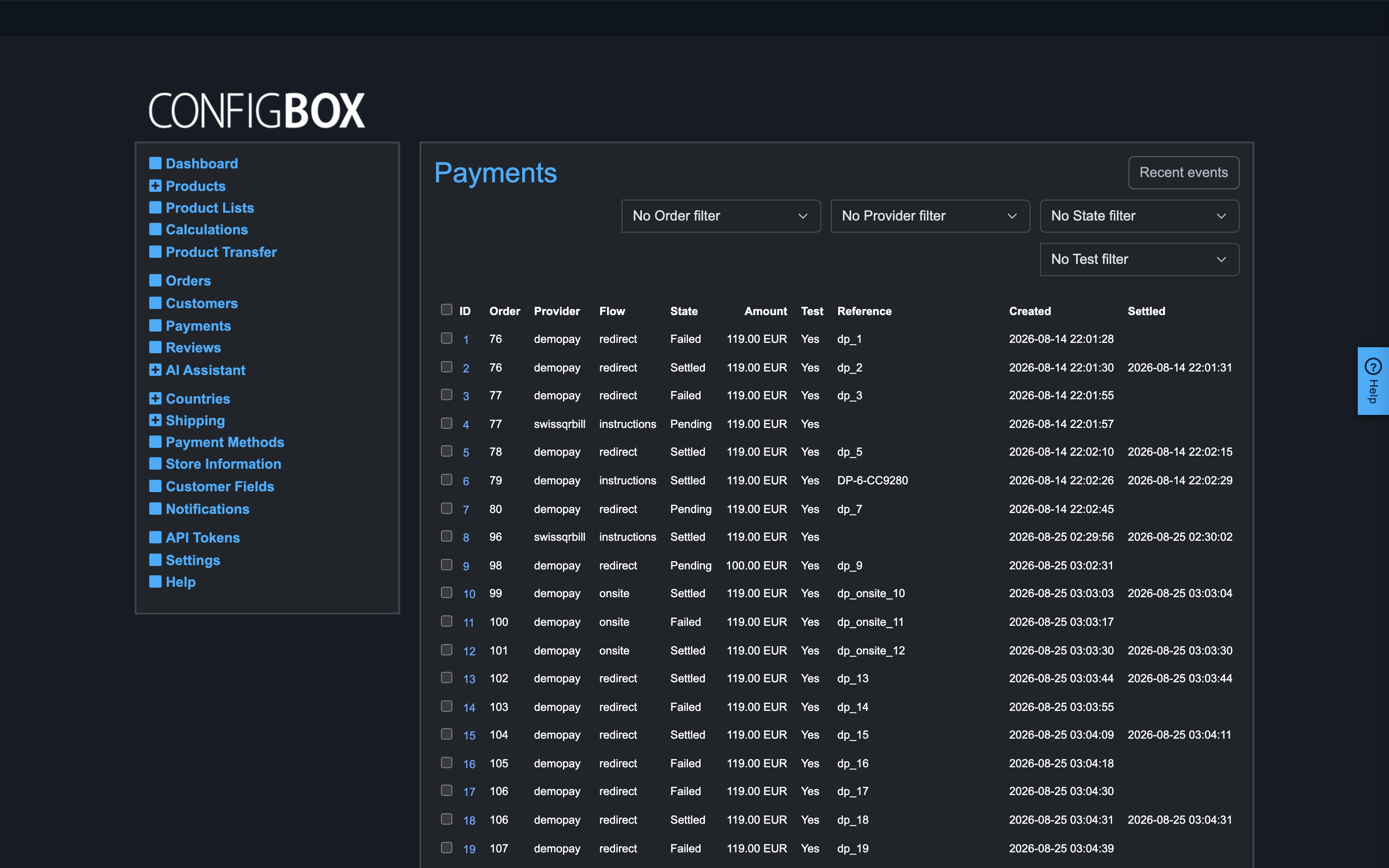 The payments ledger