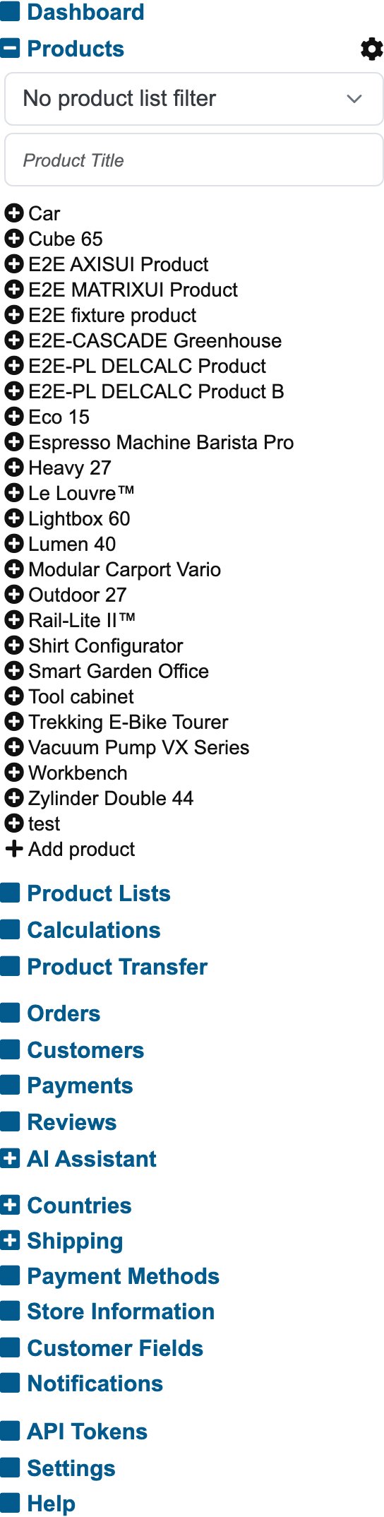 The product tree