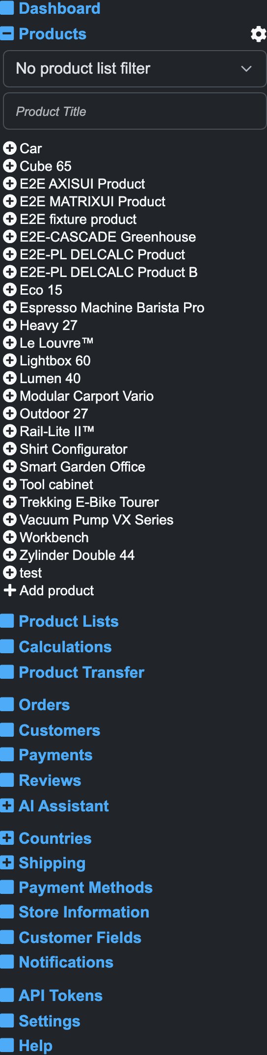 The product tree