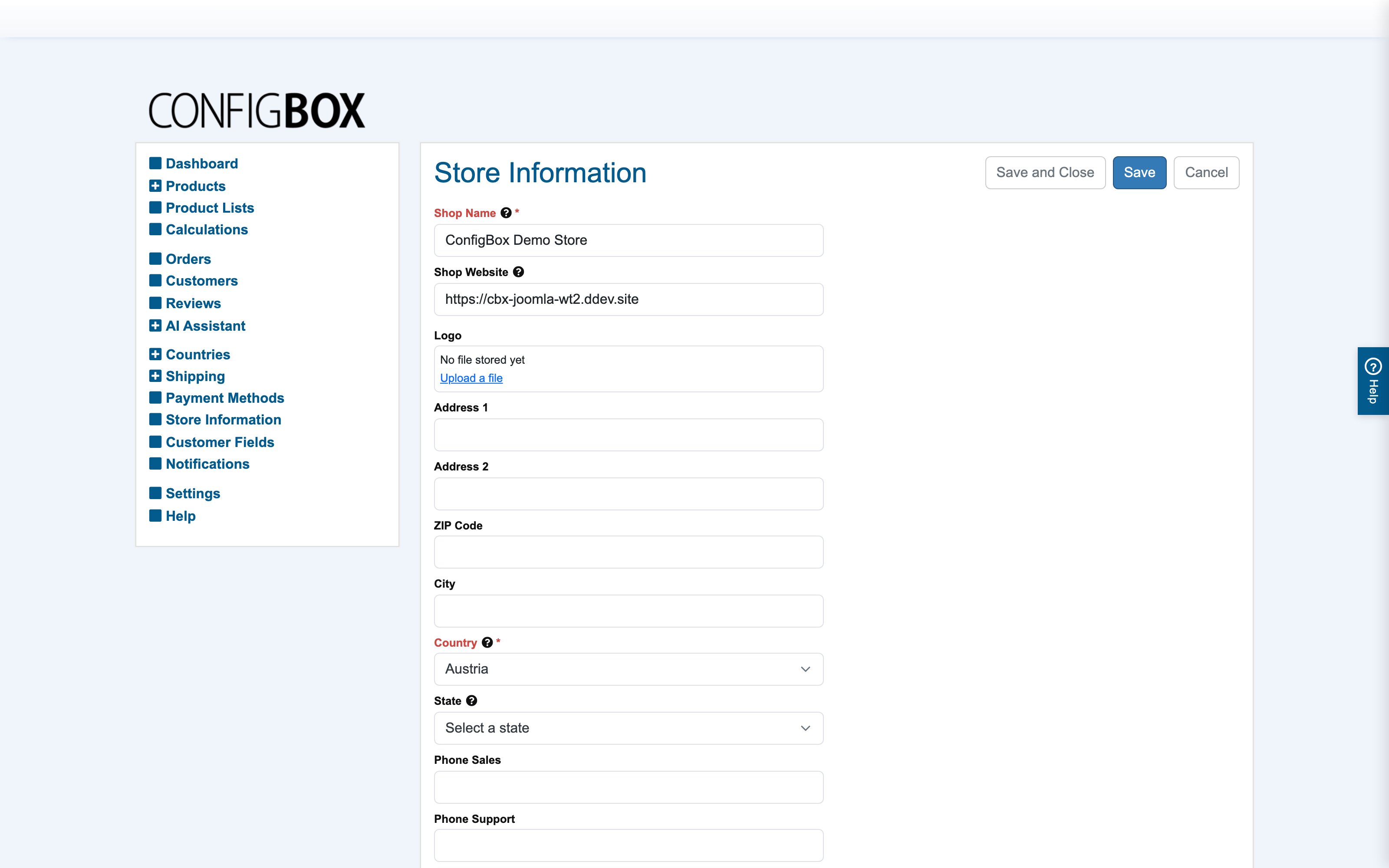 Store Information